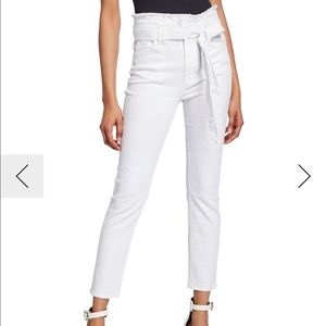 7 for all Mankind White Paper Bag Jeans.